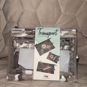 NWT lug transport 3 piece clear view envelopes in camo taupe